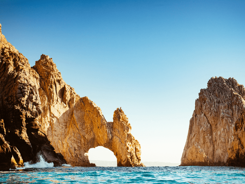 Rock arches on the water