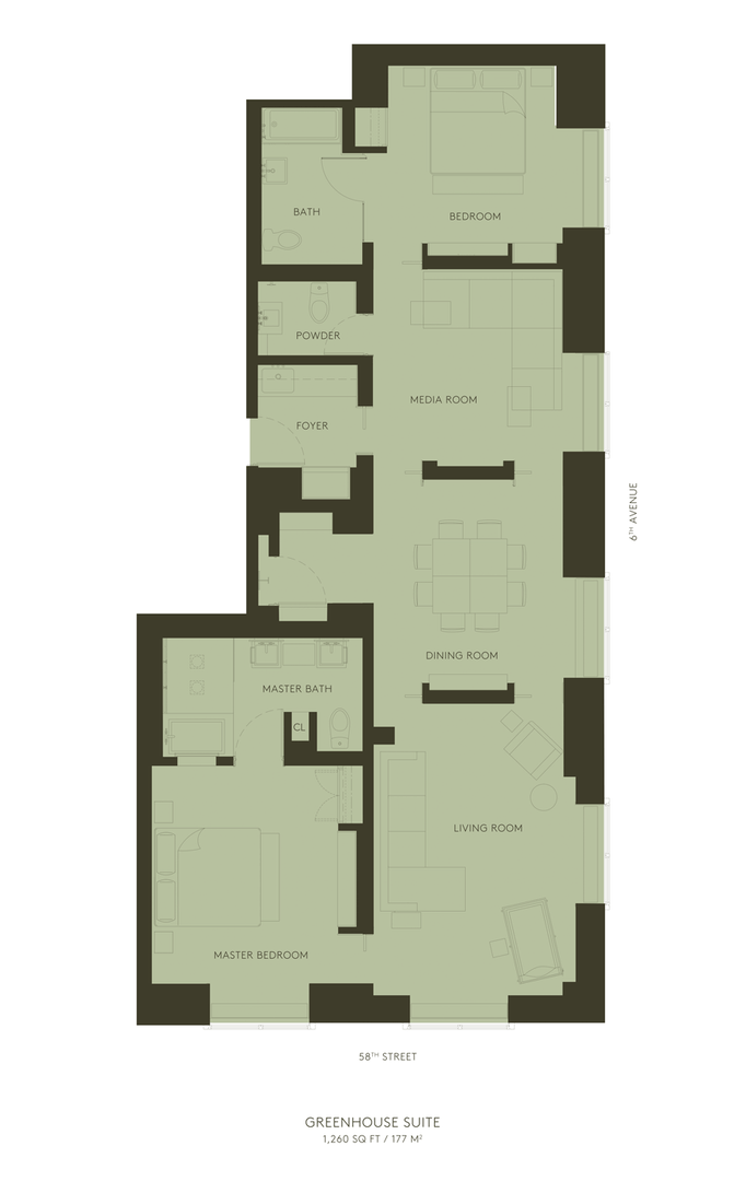 Greenhouse suite 間取り図 