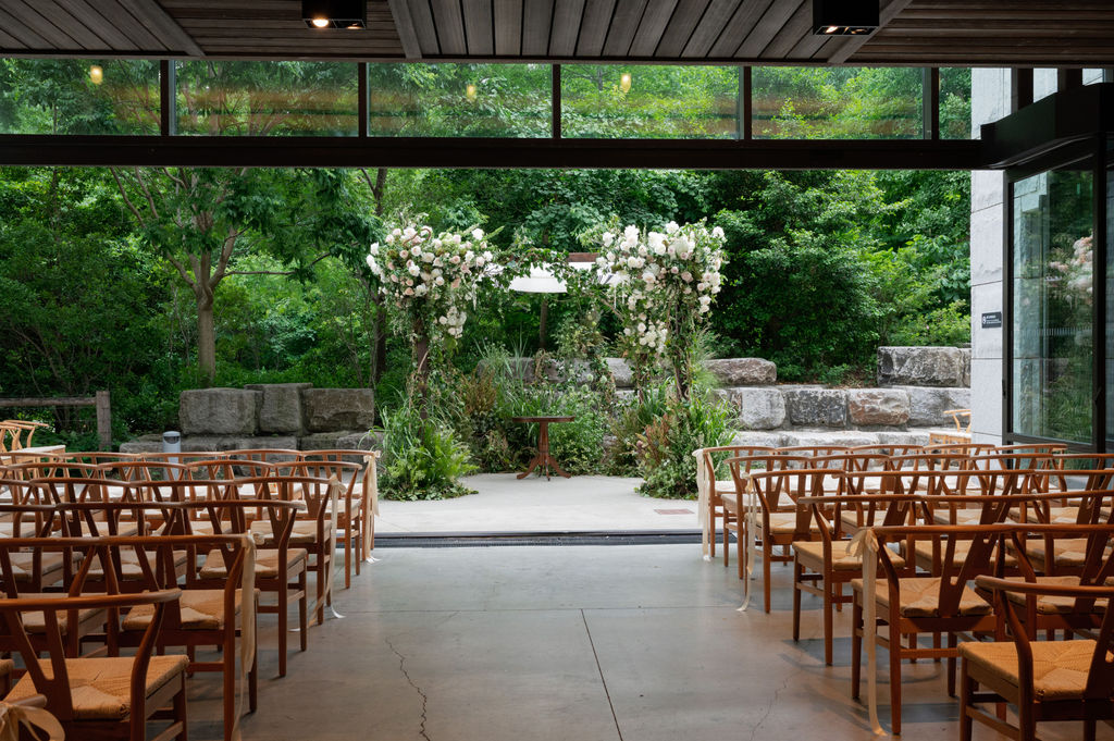 wedding ceremony set up