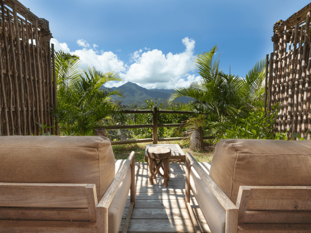 Terrasseværelse med bjergudsigt