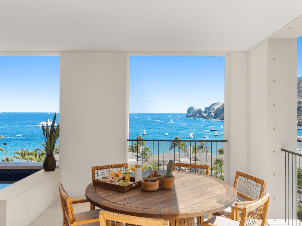 Terrasse med havudsigt