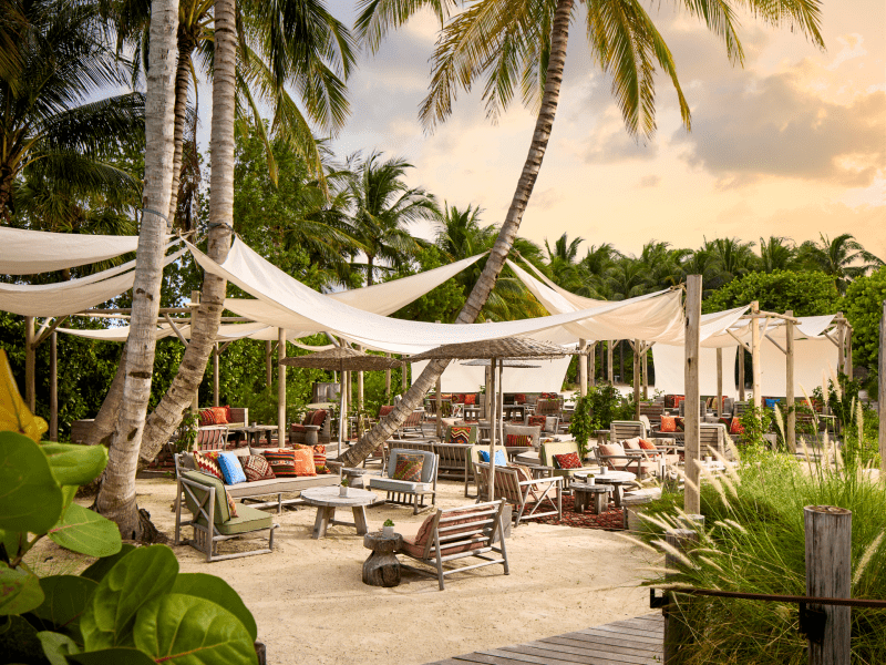 Outdoor beach restaurant 