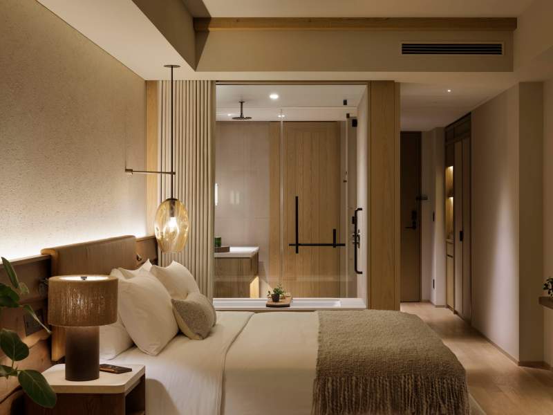 Chambre à coucher moderne en bois