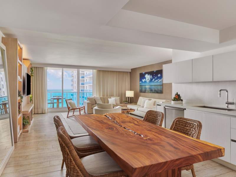 Kitchen and living room