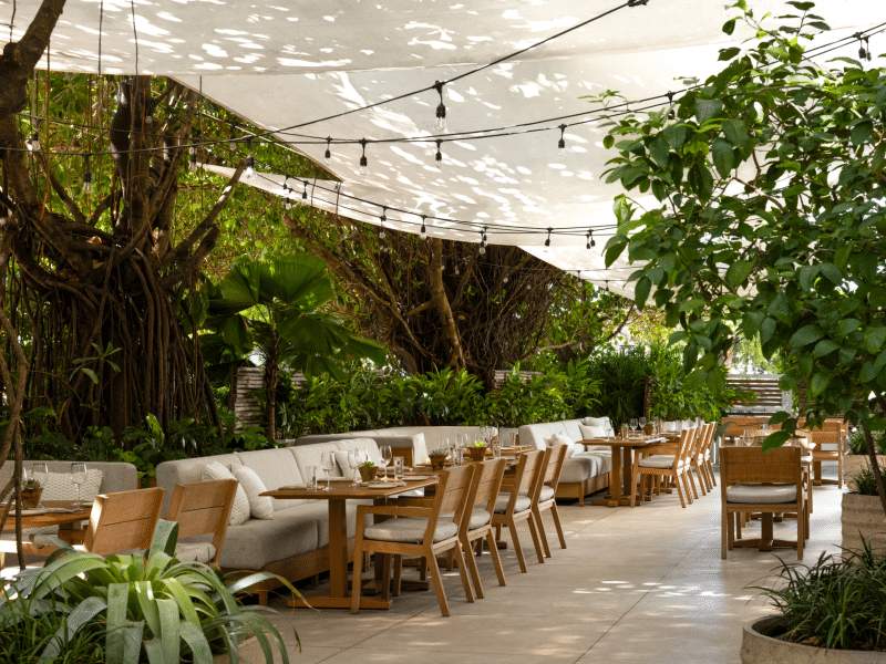 restaurantens terrasse