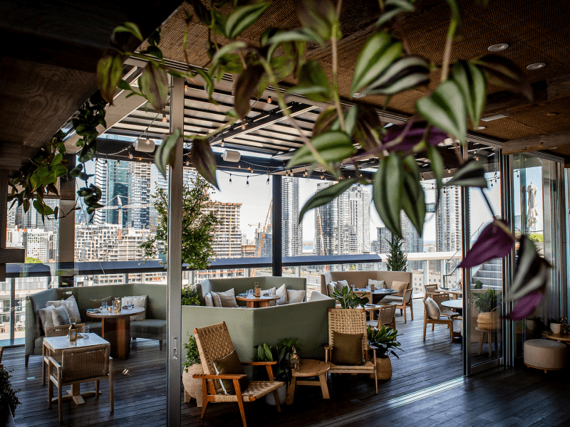 Indoor seating area with couches and chairs