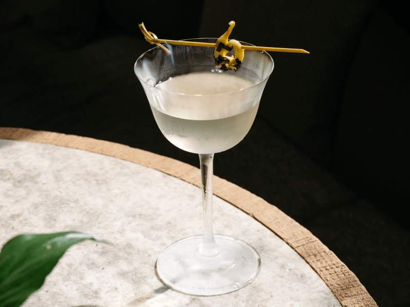Cocktail on table