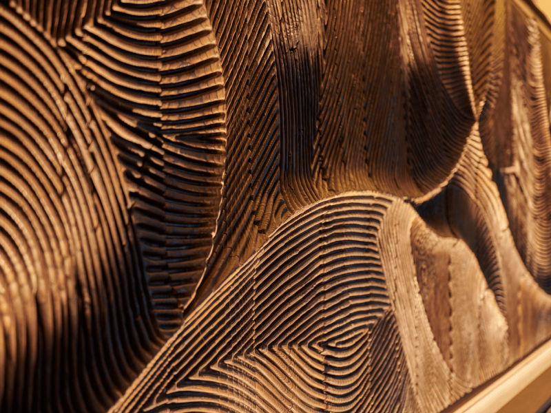Carved wood panel