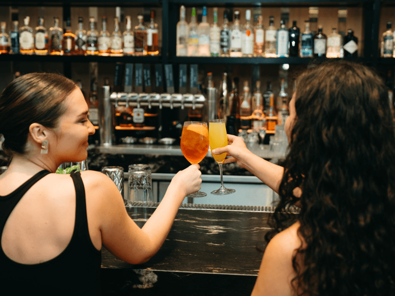 girls at a bar