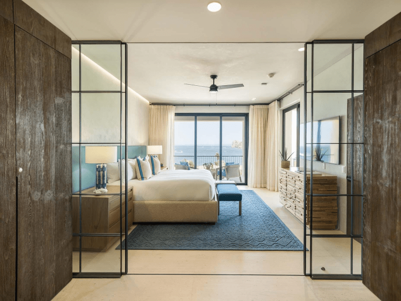 Bedroom with a view out to the ocean
