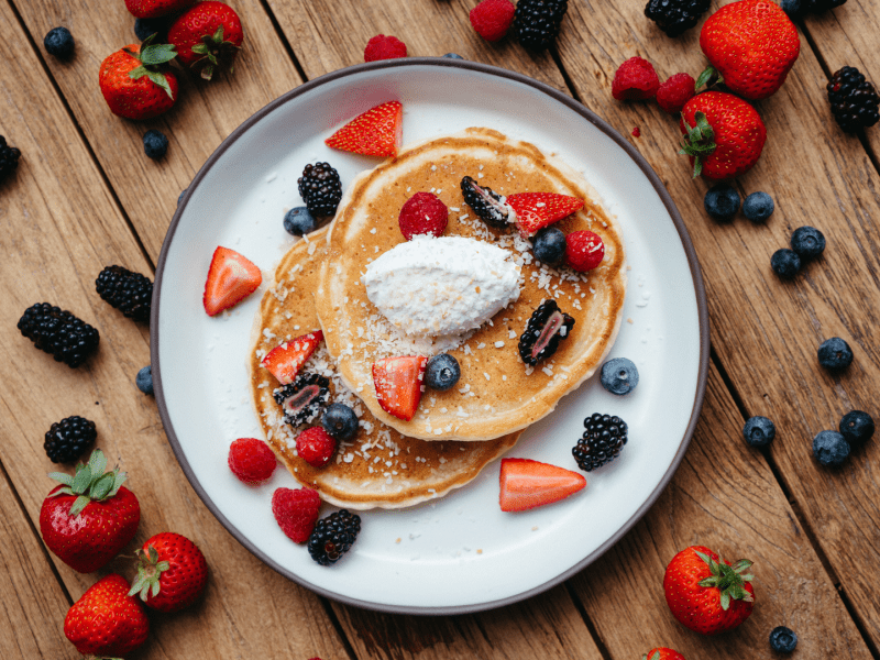 Pancakes with berries