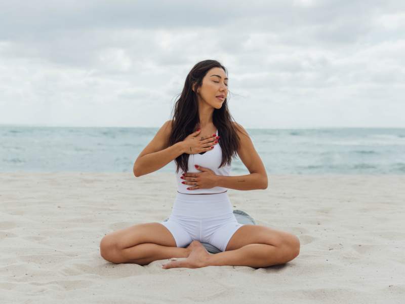 Meditation on the beach