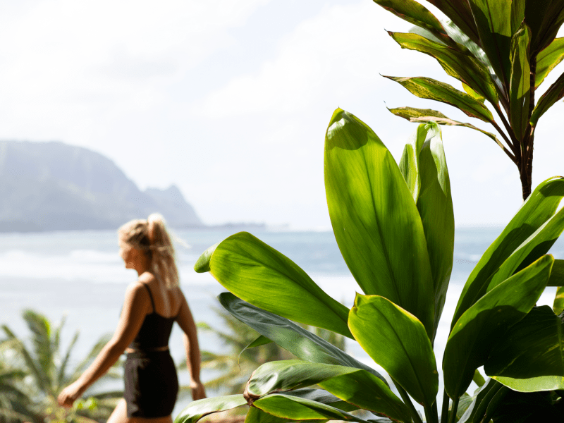 a woman hiking