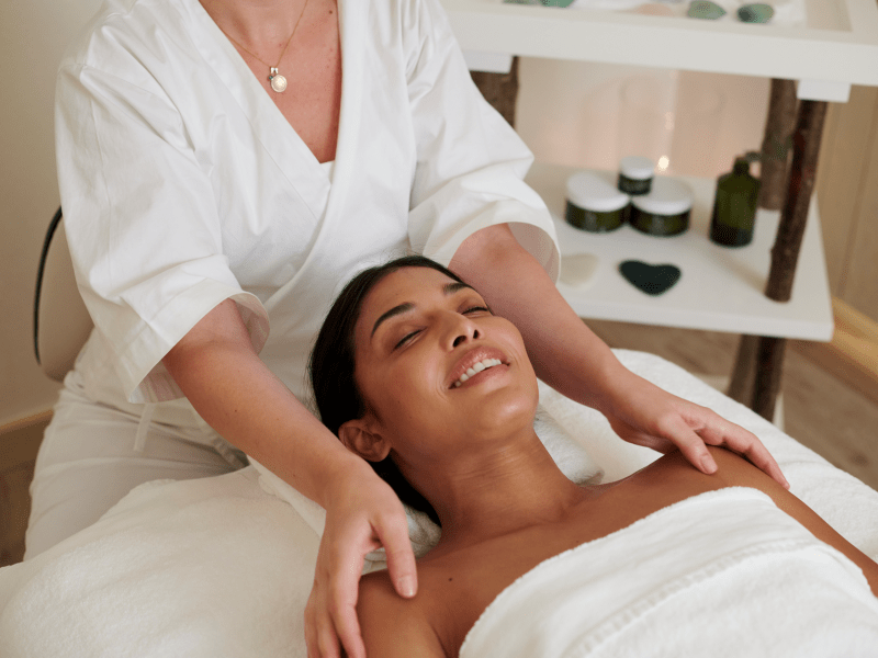 woman getting a massage