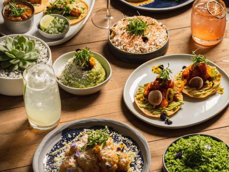 A platter of food at Habitat
