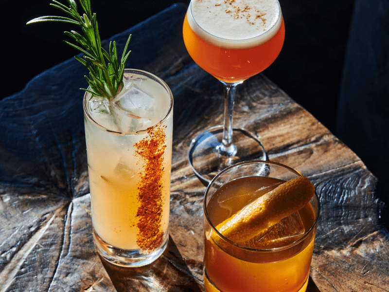 three cocktails