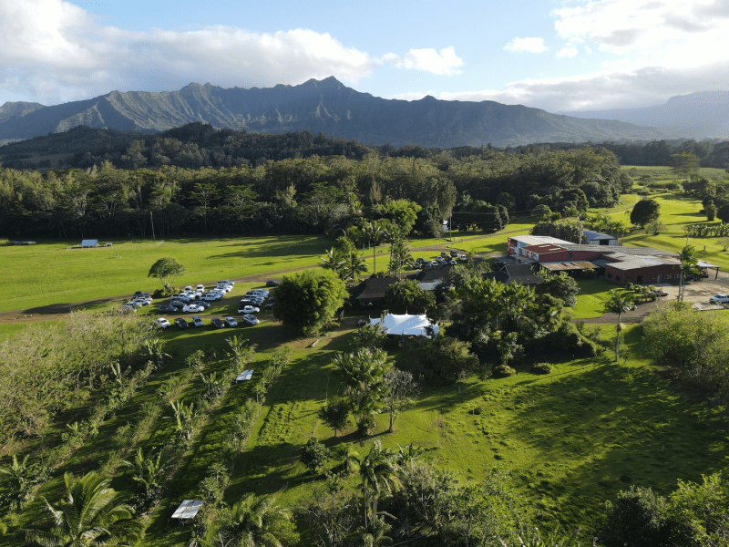 Birds eye view of a farm