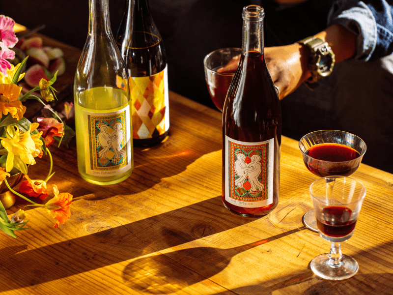 wines on table