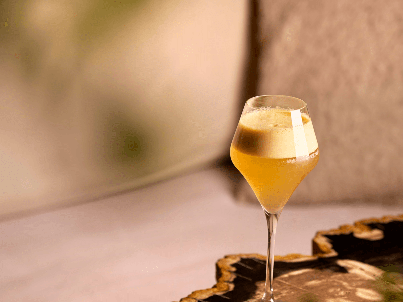 cocktail on table