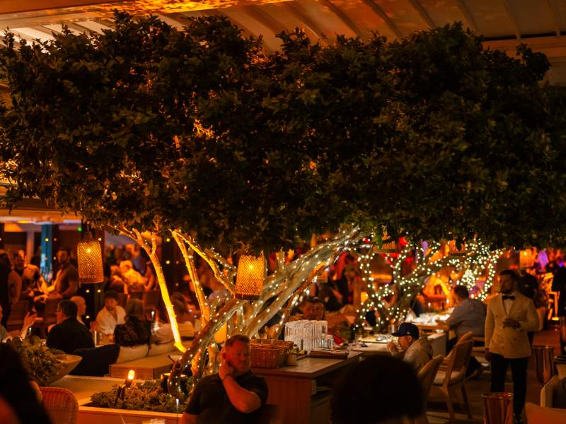 people at a beach party