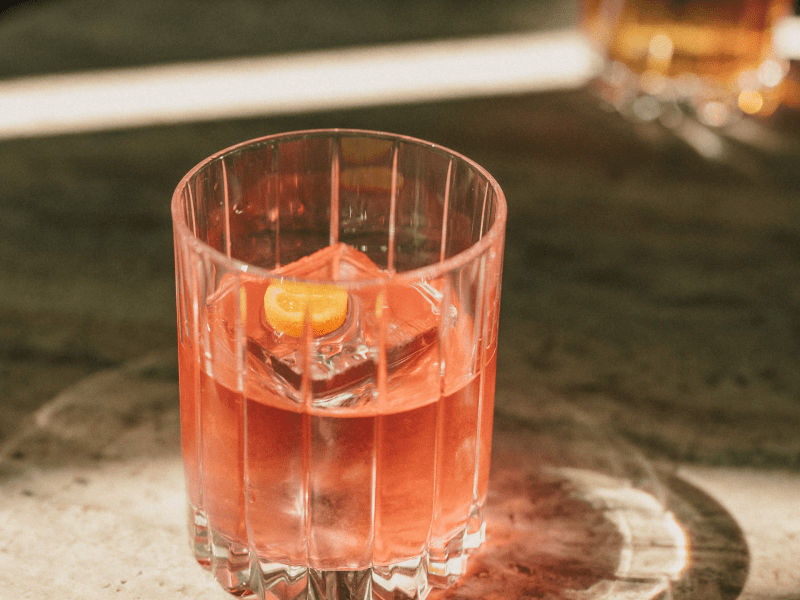 cocktail on table