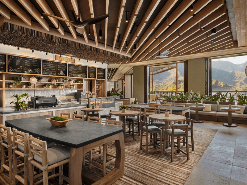 Dining area of the 1 Hotel NEIGHBORS restaurant