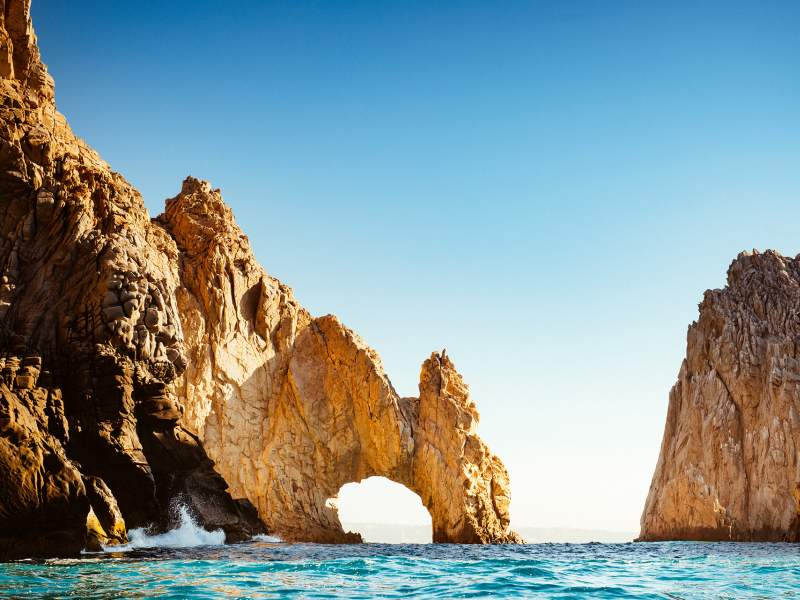 Rock arches on the water