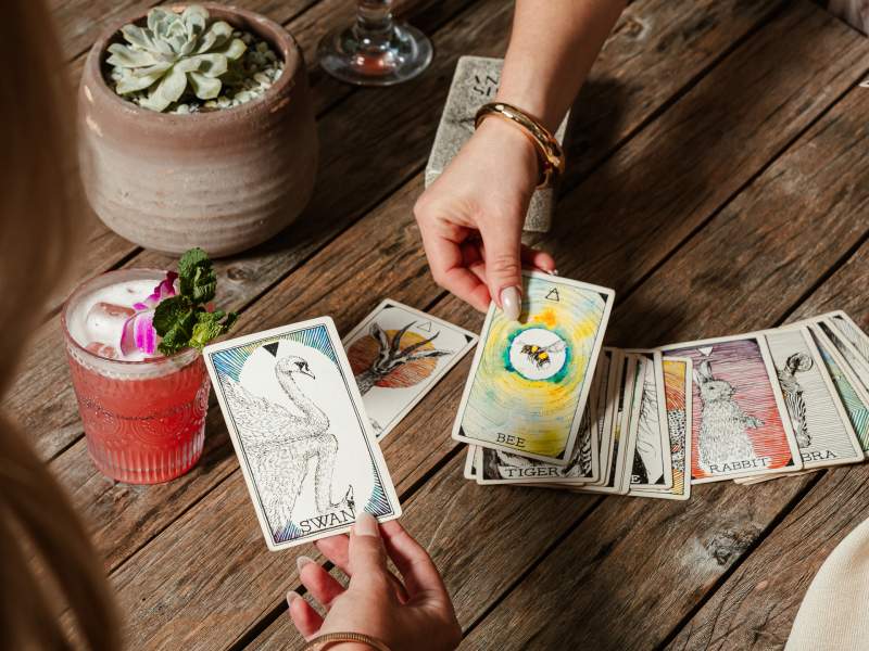 person giving a Card Reading