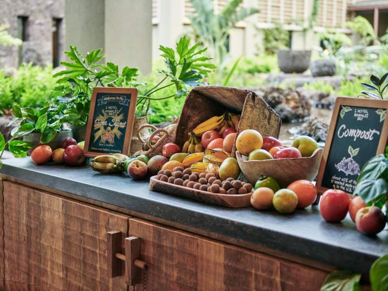 An outdoor fruit stand