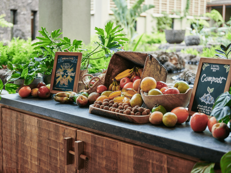 An outdoor fruit stand