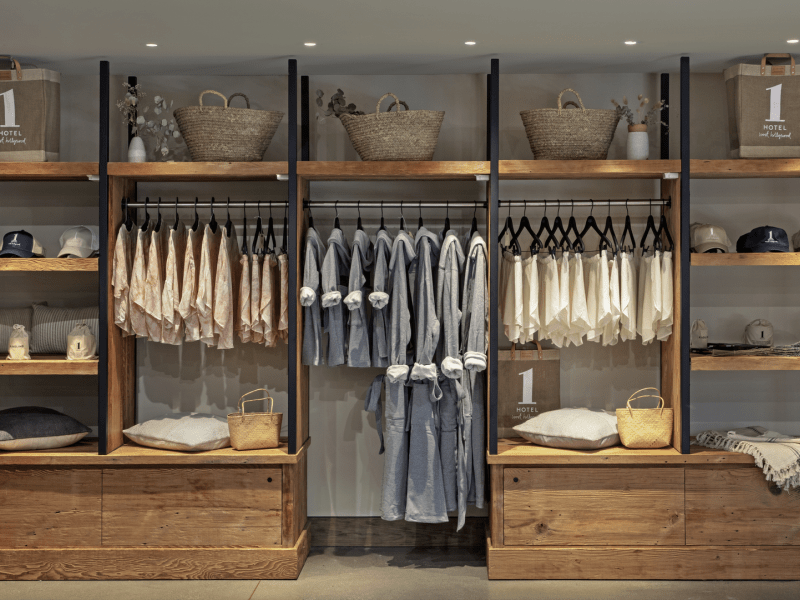 A neatly organized closet space