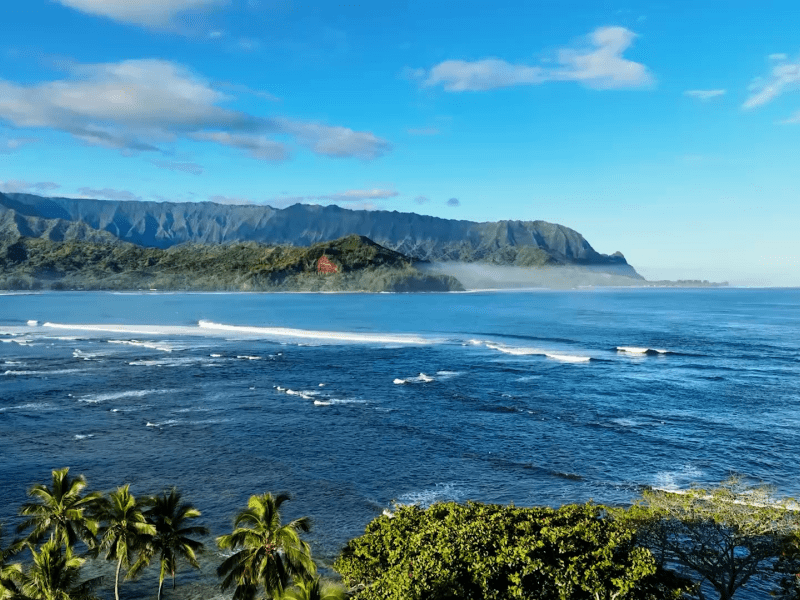 Hanalei Bay coastlines