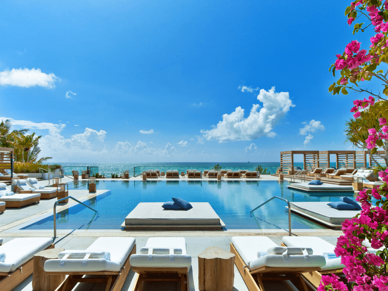 Outdoor pool with ocean view 