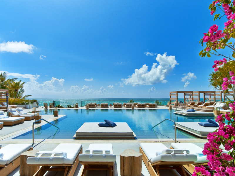 Outdoor pool with ocean view 