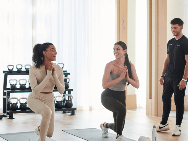 People working out in a gym