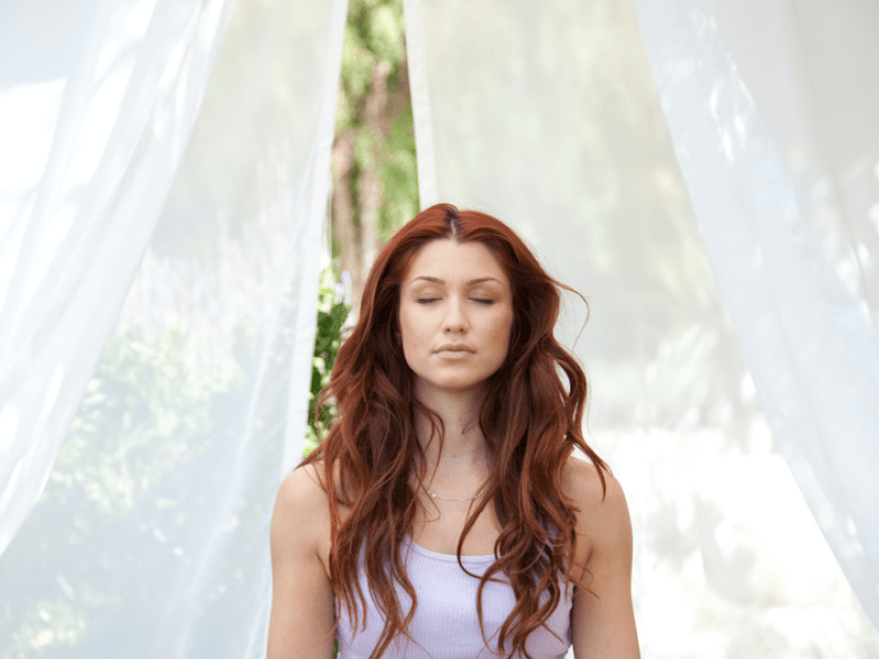 Person meditating