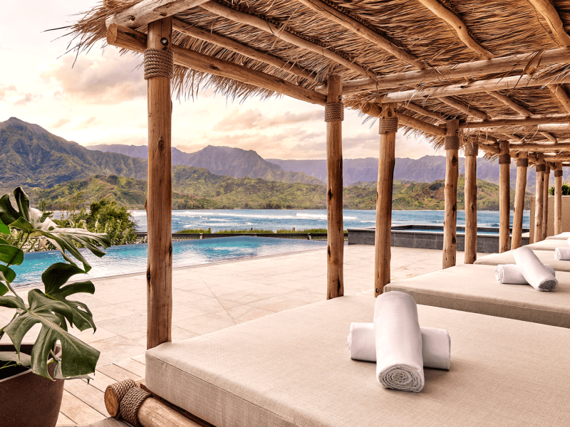 Poolside at the 1 Hanalei Bay adult pool