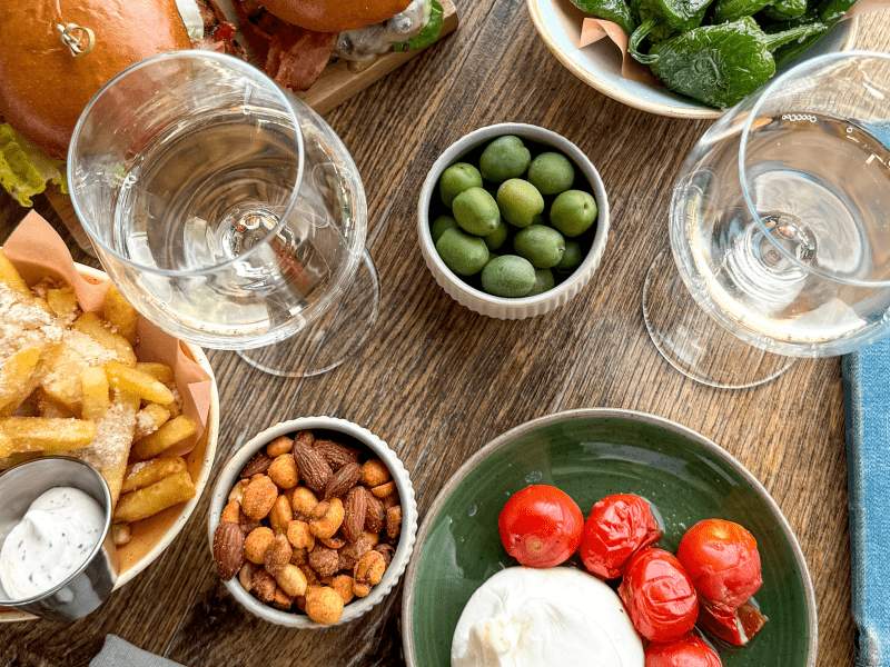 breakfast spread on a table