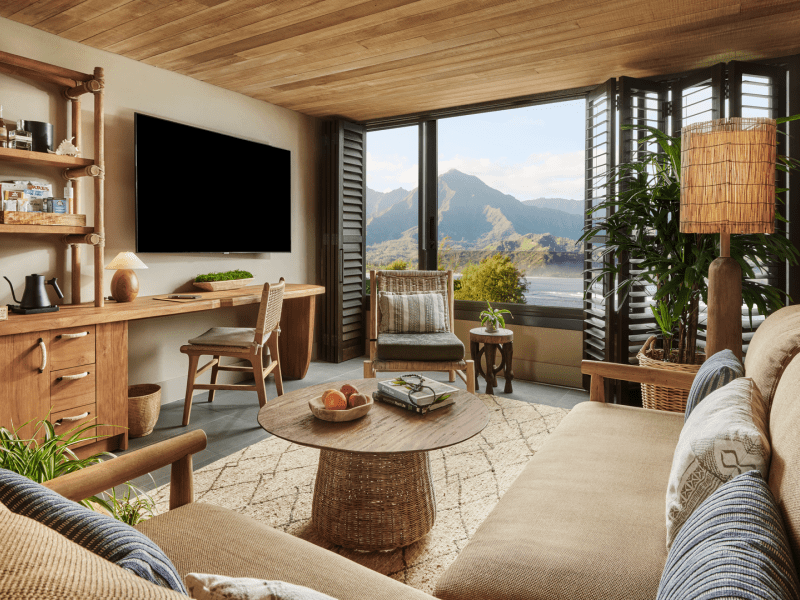 Brown toned living room area