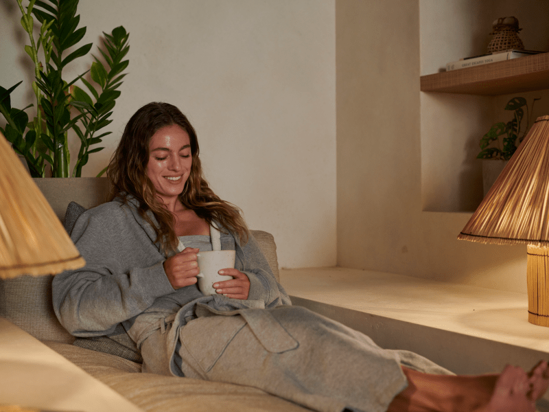 Woman relaxing in spa