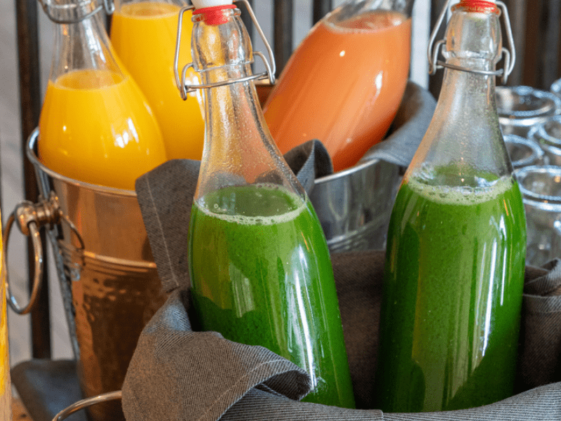 Fresh juices at Terrene