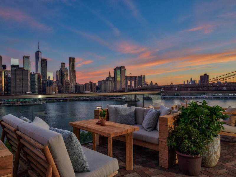 harriet's rooftop at sunset