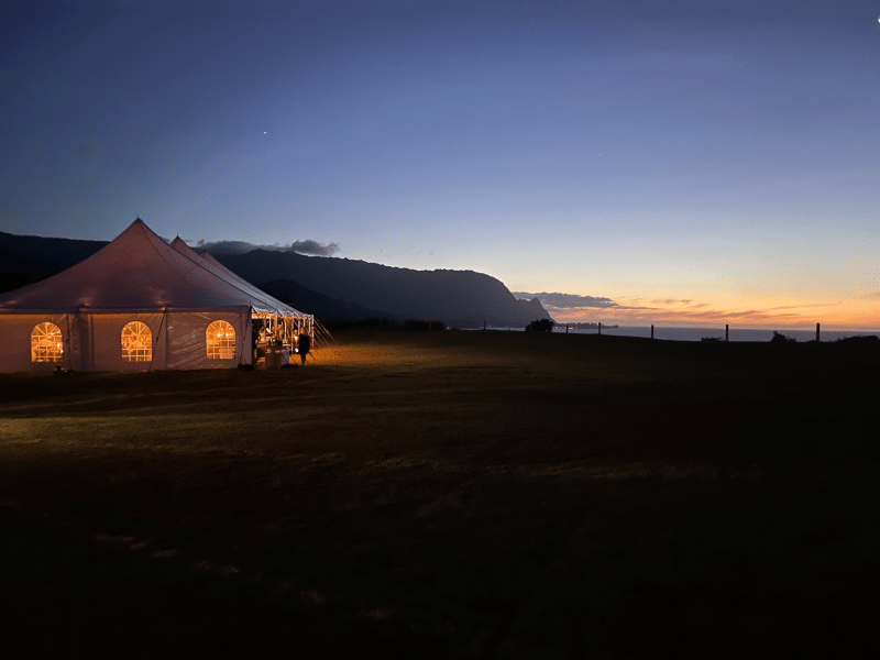 Fort Alexander Tent Sunset
