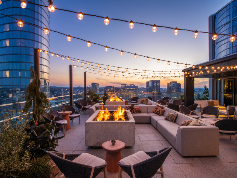 outdoor rooftop bar in nashville