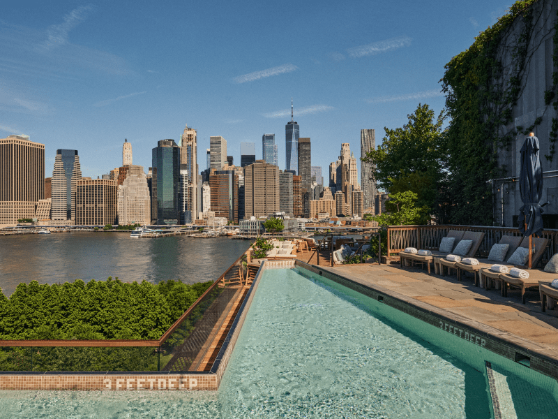 rooftop pool deck