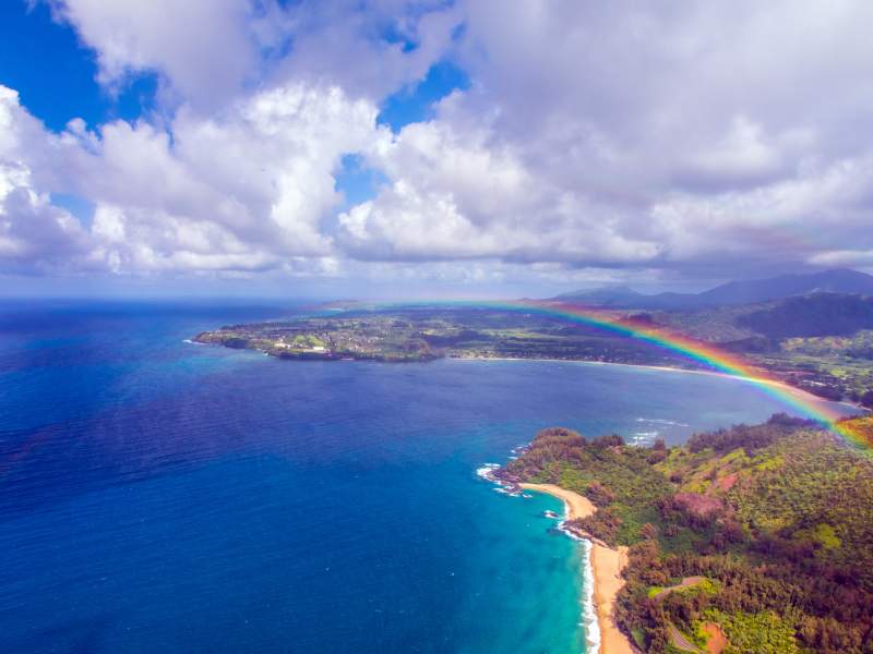 Hanalei Bay Aerial View