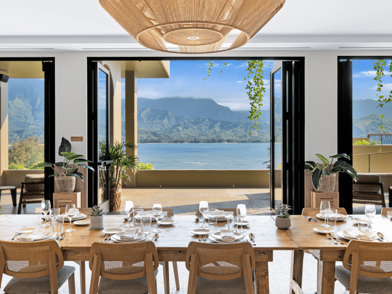 Hanalei Private Dining with ocean view