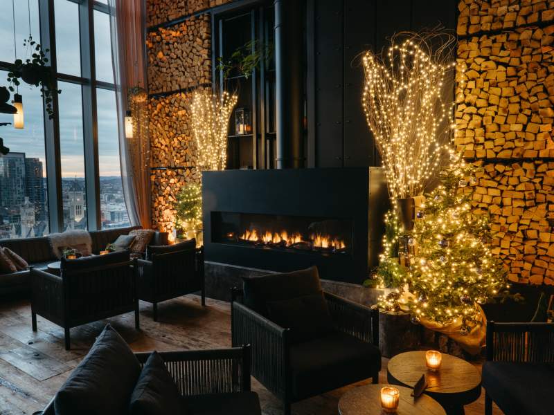 festive decor at harriets