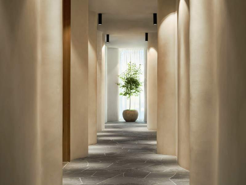 spa hallway
