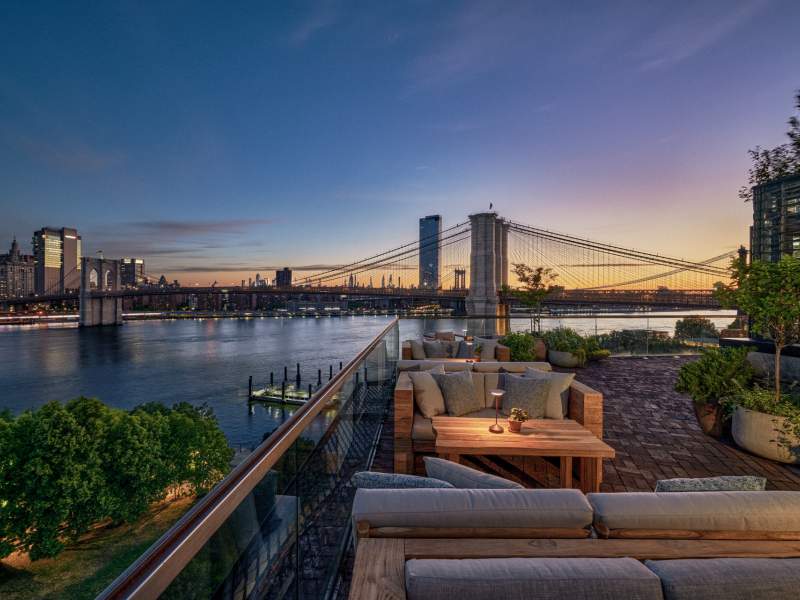 sunset at harriet's rooftop